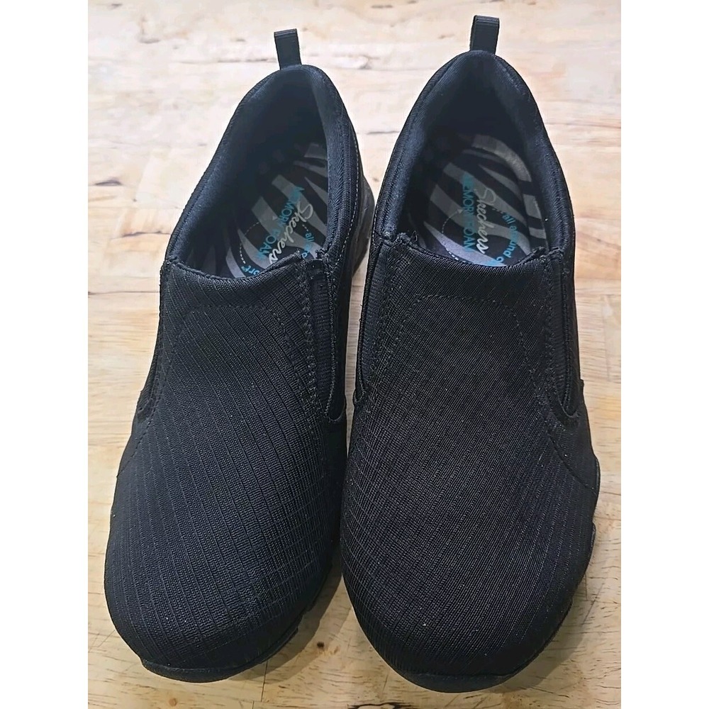 Skechers Shoes Womens Size 7 Relaxed Fit Memory Foam Slip On Sneaker 48965 Black